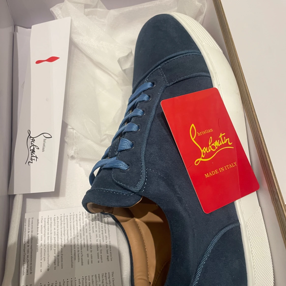 Blå mockasneakers från Christian Louboutin - 2