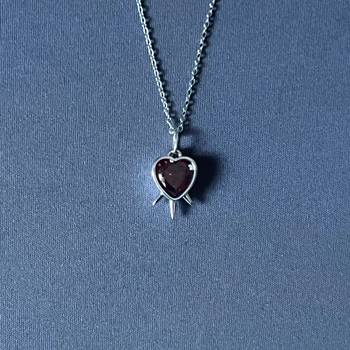 Triple Strike – Red Heart Necklace - 2