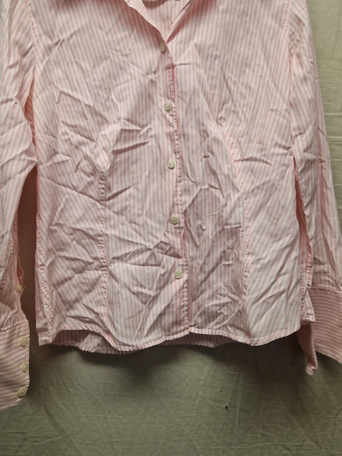 Rosa- och vitrandig skjorta Stenströms