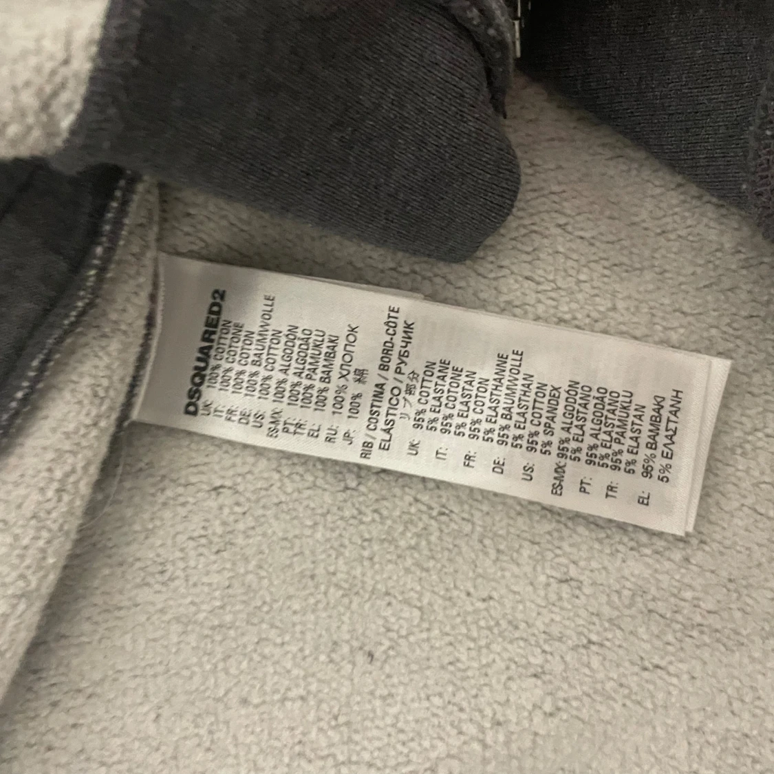 Grå hoodie från Dsquared2 med dragkedja - 3