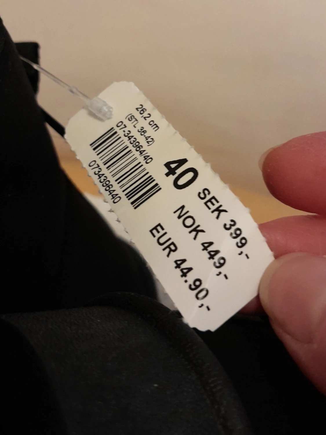 Svarta boots i mockaimitation, storlek 40 - 1