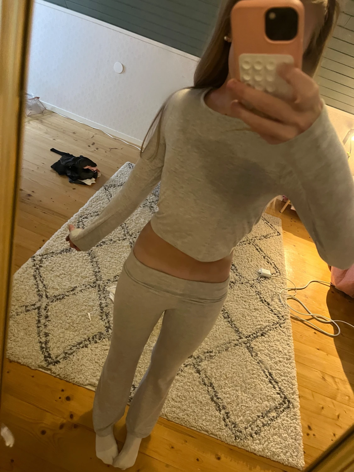 Grå långärmad topp från H&M - 5