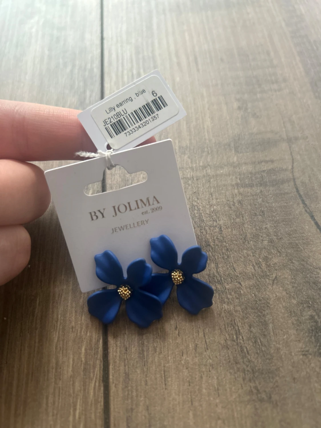 Blå blomformade örhängen By Jolima - 1