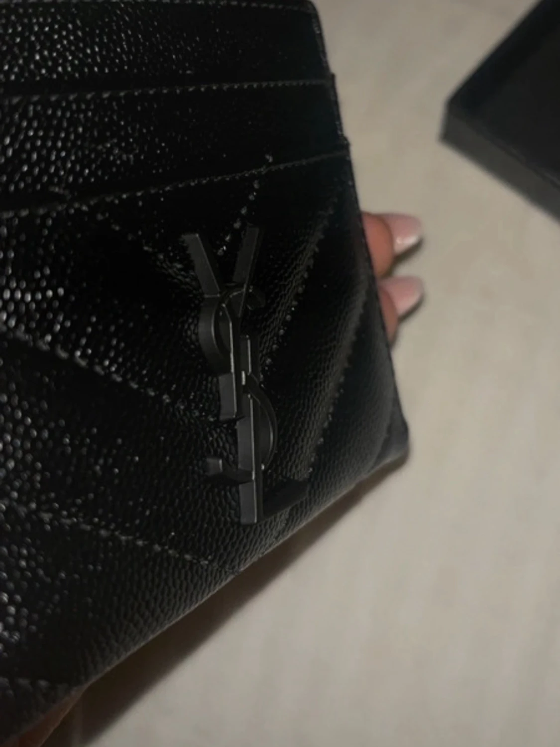 Svart YSL plånbok i skinn - 3