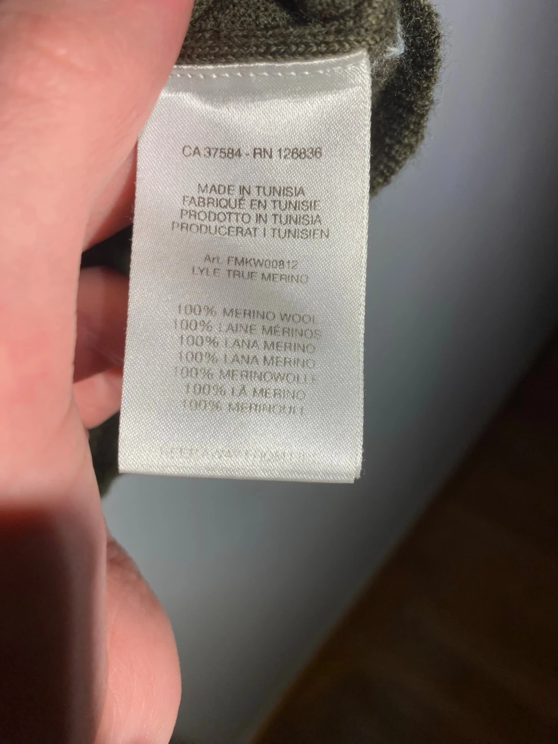 Olivgrön merinoulltröja J.Lindeberg - 3