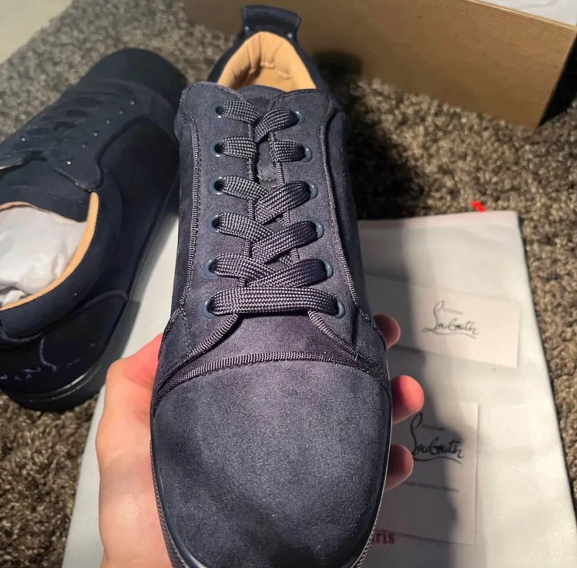 Mörkblå sneakers från Christian Louboutin - 3