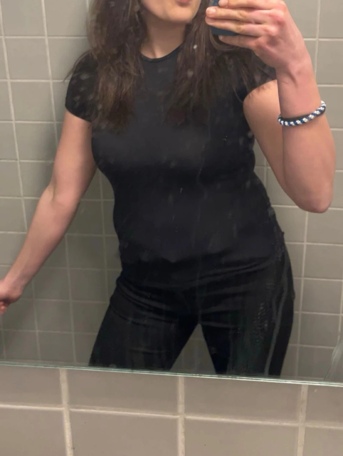 Svart tight t-shirt HM