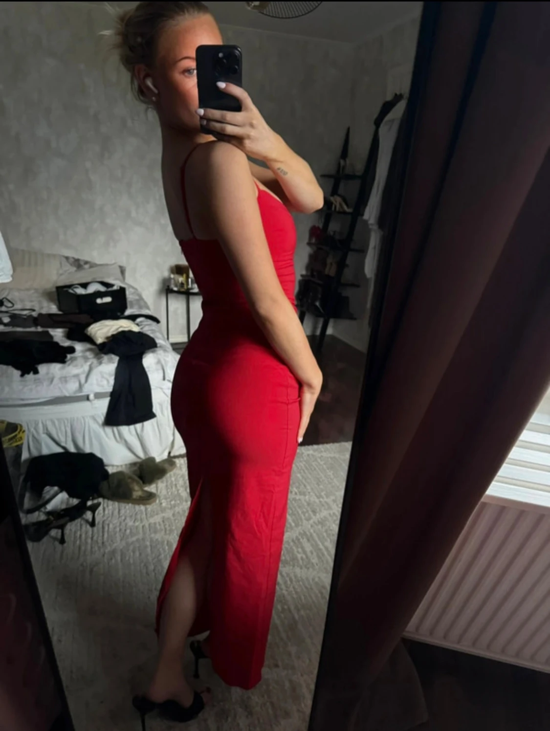Röd SNYGG långklänning från Mango - 6