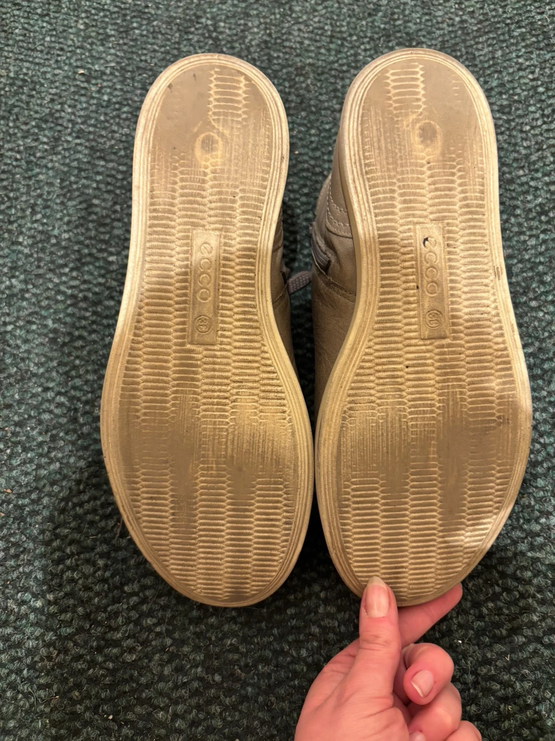 Grå skinnsneakers, Ecco - 1