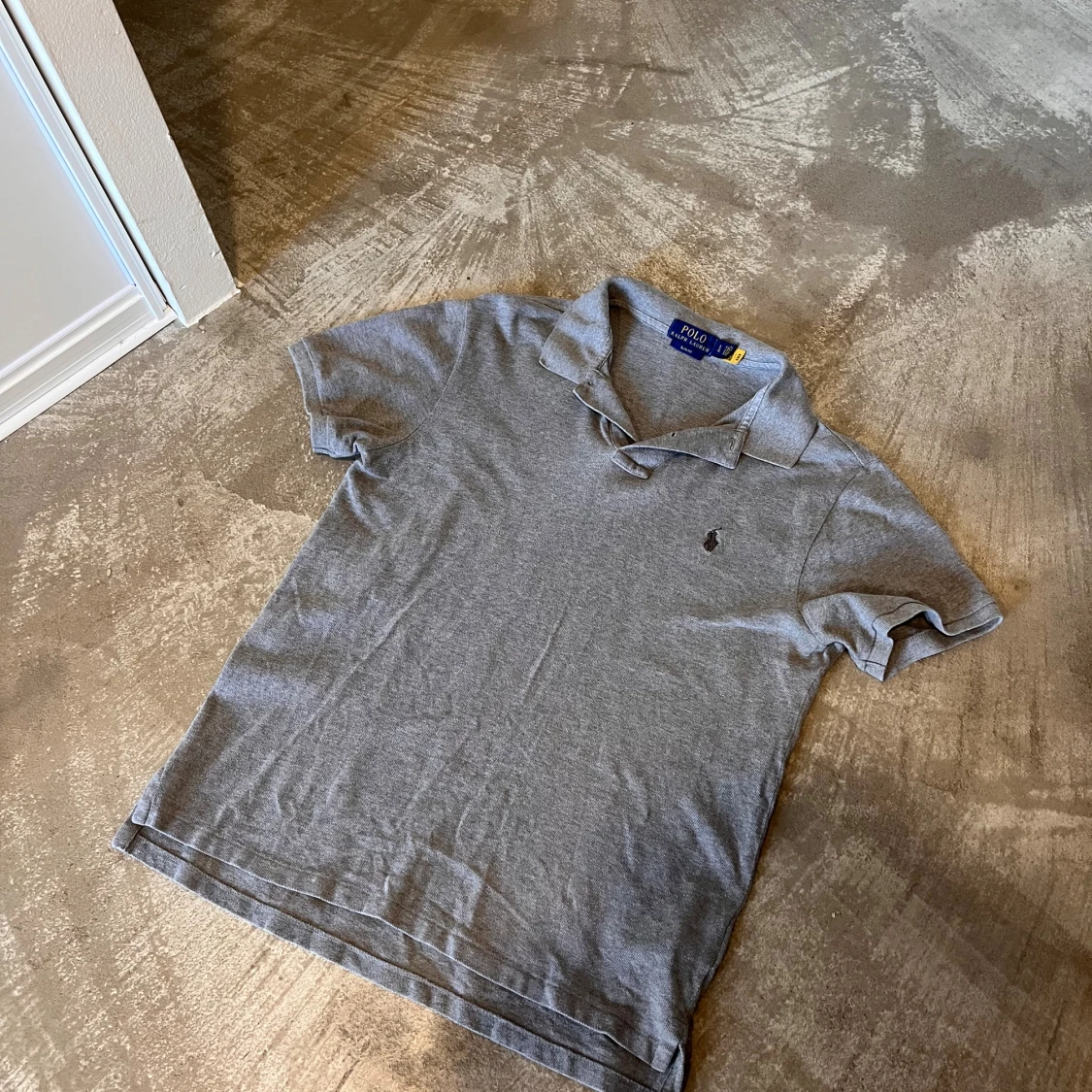 Grå Polo Ralph Lauren piké, slim fit - 1