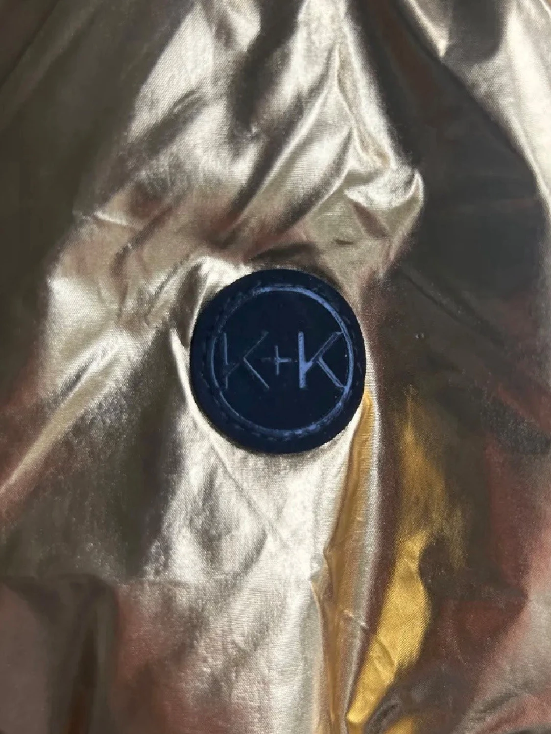 Guldig pufferjacka Kendall + Kylie XS - 2