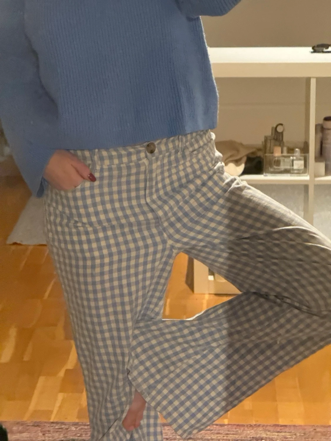 Blårutiga  byxor  - 1