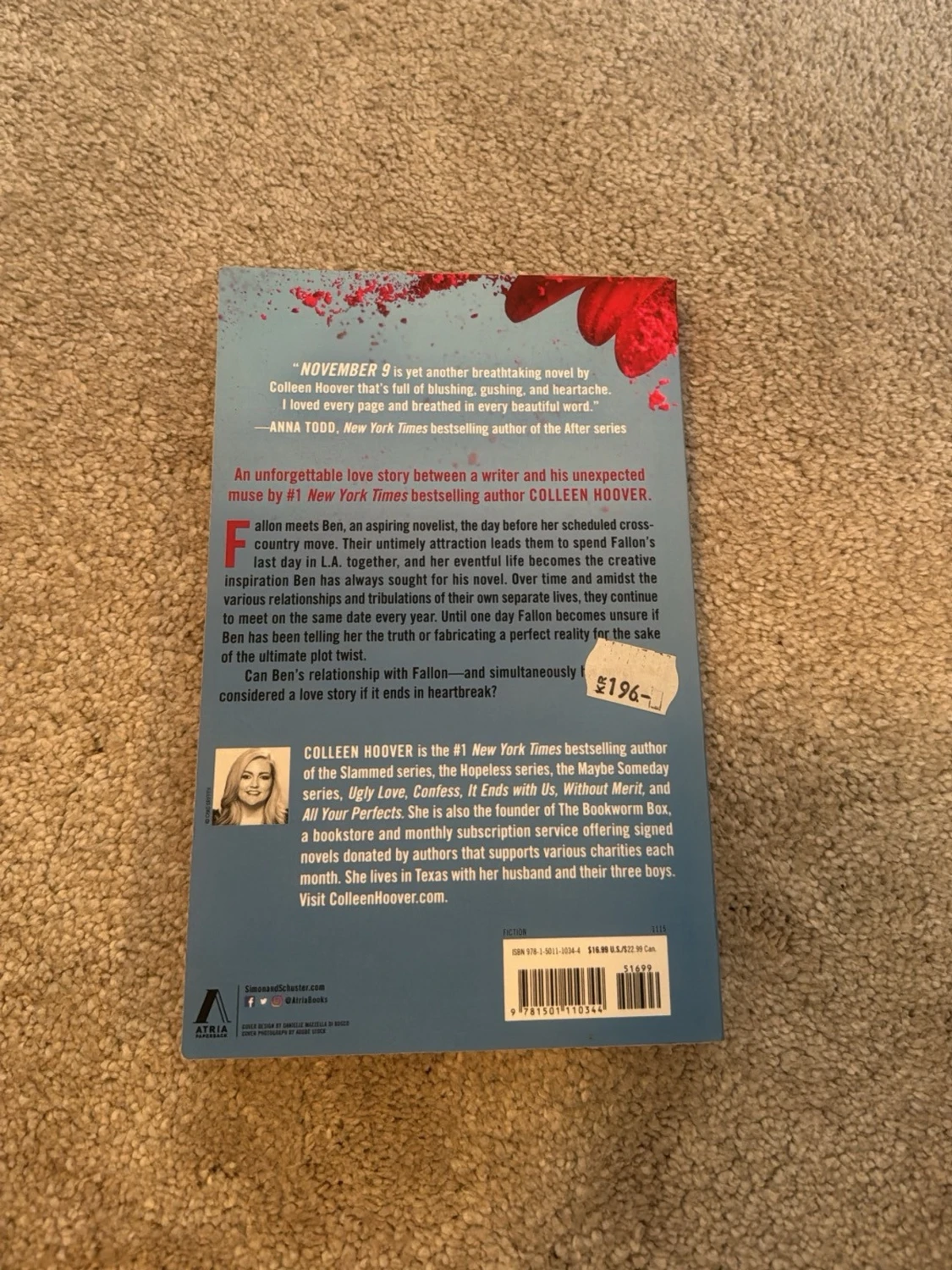 November 9 - Colleen Hoover  - 1