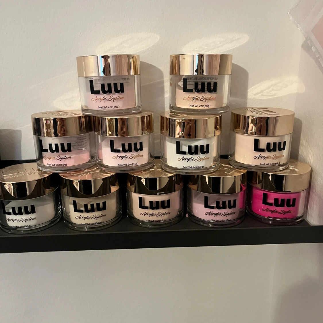 Luu nails akrylpulver i olika nyanser