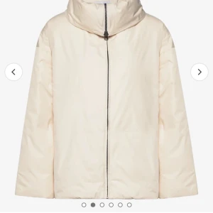 Vit jacka från Stylein - Säljer en vit pufferjacka från Stylein med hög krage. Jackan har en snygg dragkedja framtill och är tillverkad i syntetmaterial. Ny pris är ca 4000kr och den är i använt skick har alltså lite små fläckar men inget märkvärdigt😁