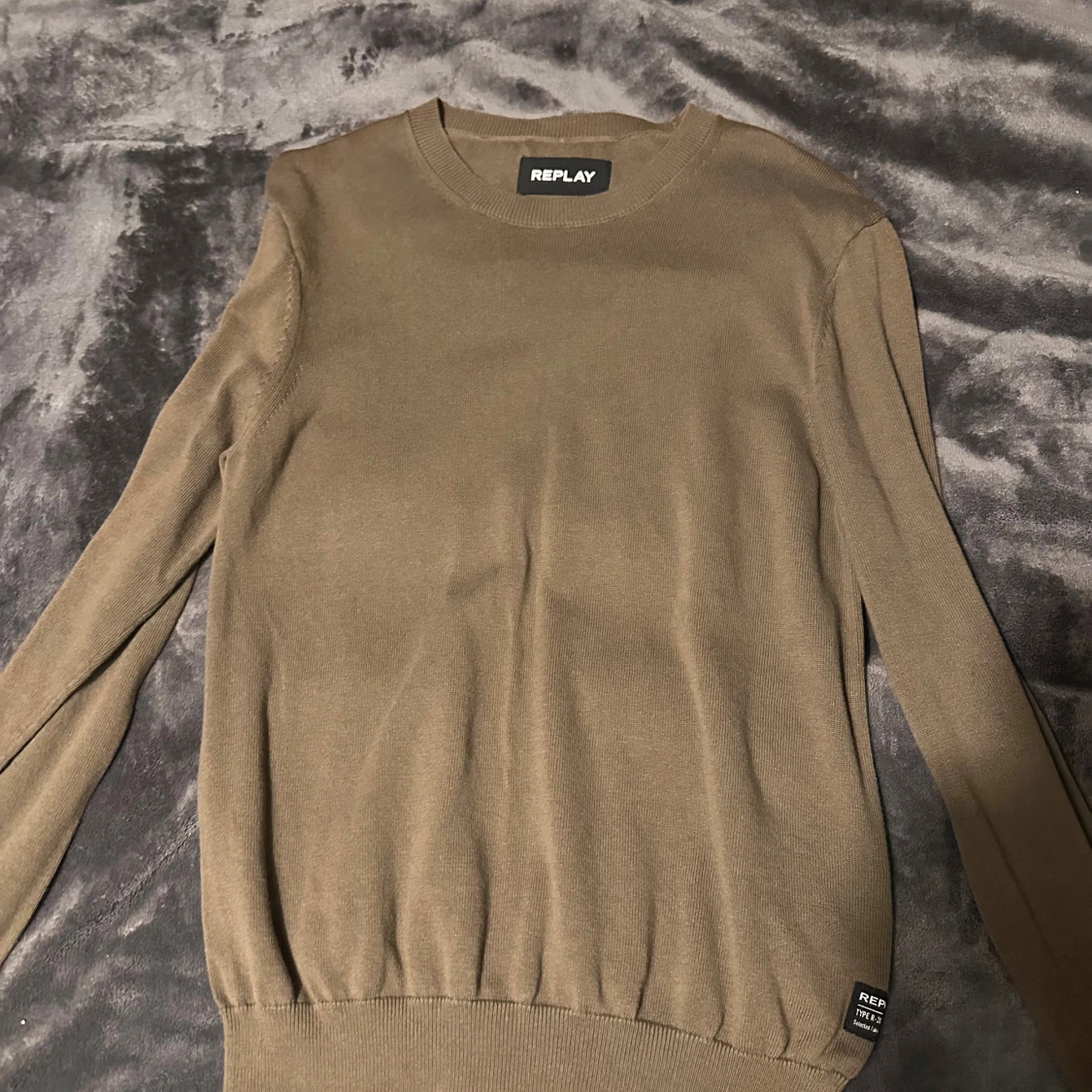 Beige stickad tröja från Replay