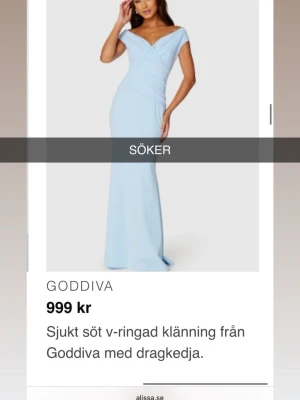 Ljusblå långklänning från Bubbelroom - SÖKER