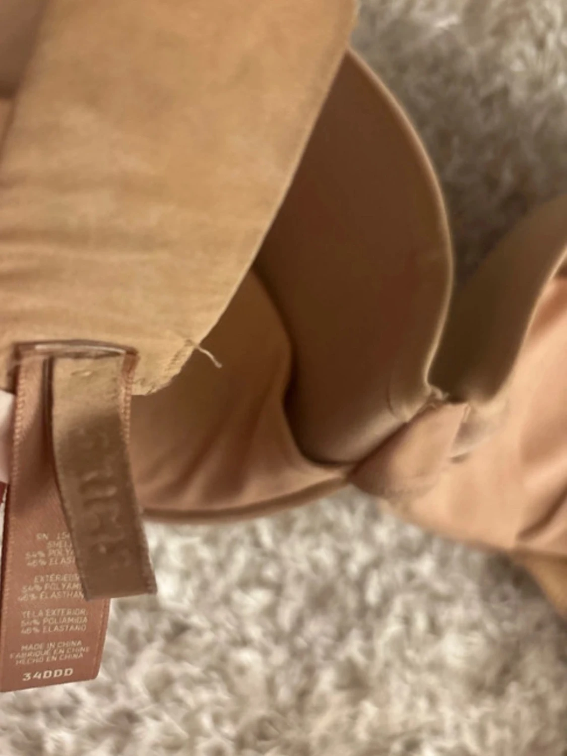 Beige vadderad bh 34DDD - 4