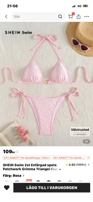 Rosa bikini - Aldrig använd, bara provad Säljer då den var för liten för mig