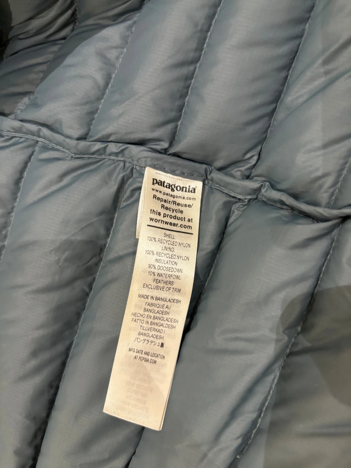 Ljusblå dunjacka från Patagonia XL - 3