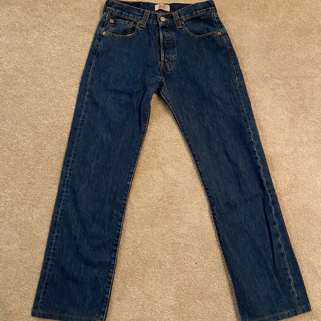 Levi's 501 mörkblå jeans straight fit - 1