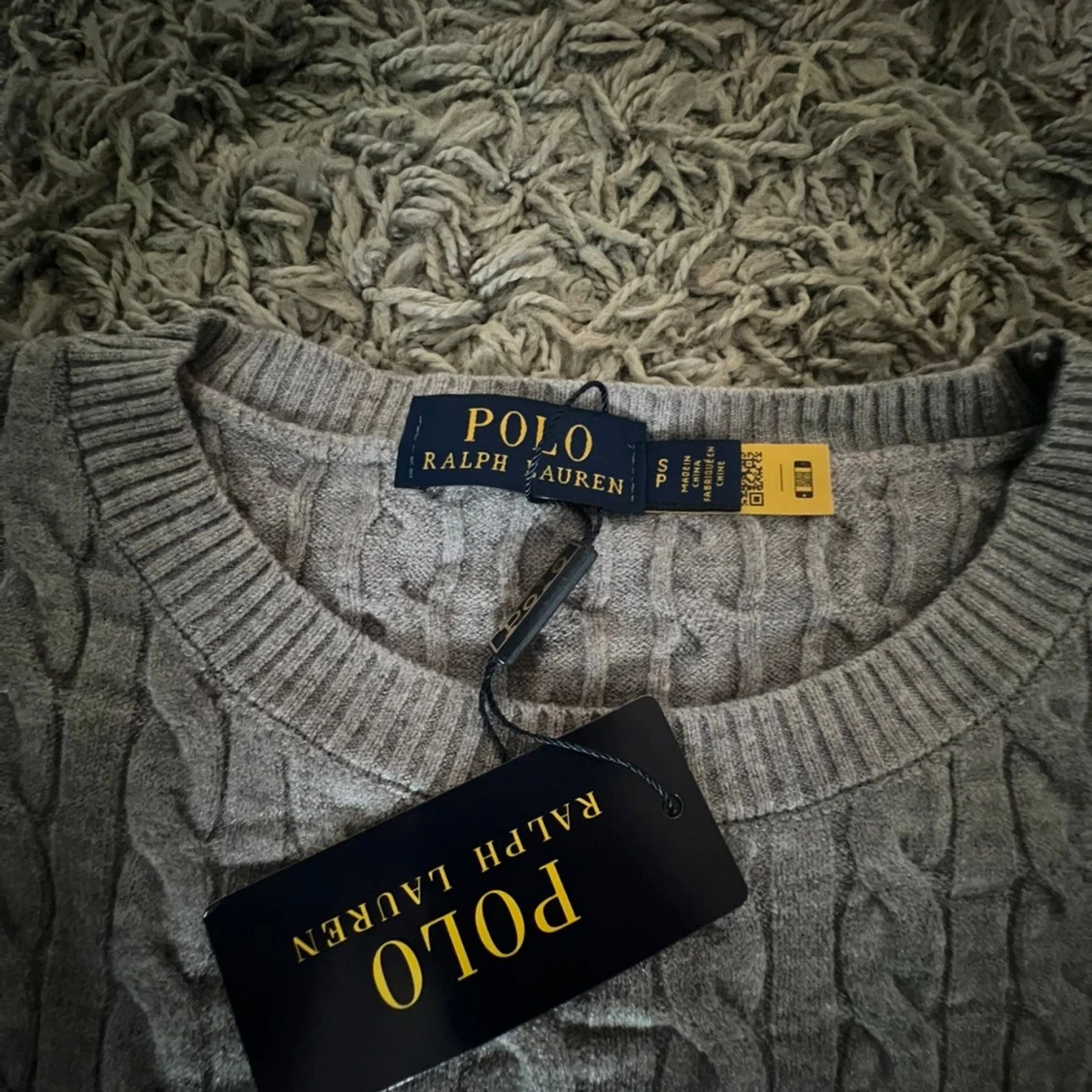 Grå kabelstickad tröja Polo Ralph Lauren - 1