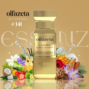 Olfazeta Luxury Extrait Parfym 50ml - Lyxig parfym med exklusiv känsla. 50 ml flaska. Perfekt för dig som vill sticka ut med en elegant och modern doft. Snygg guldig design som drar blickarna till sig.