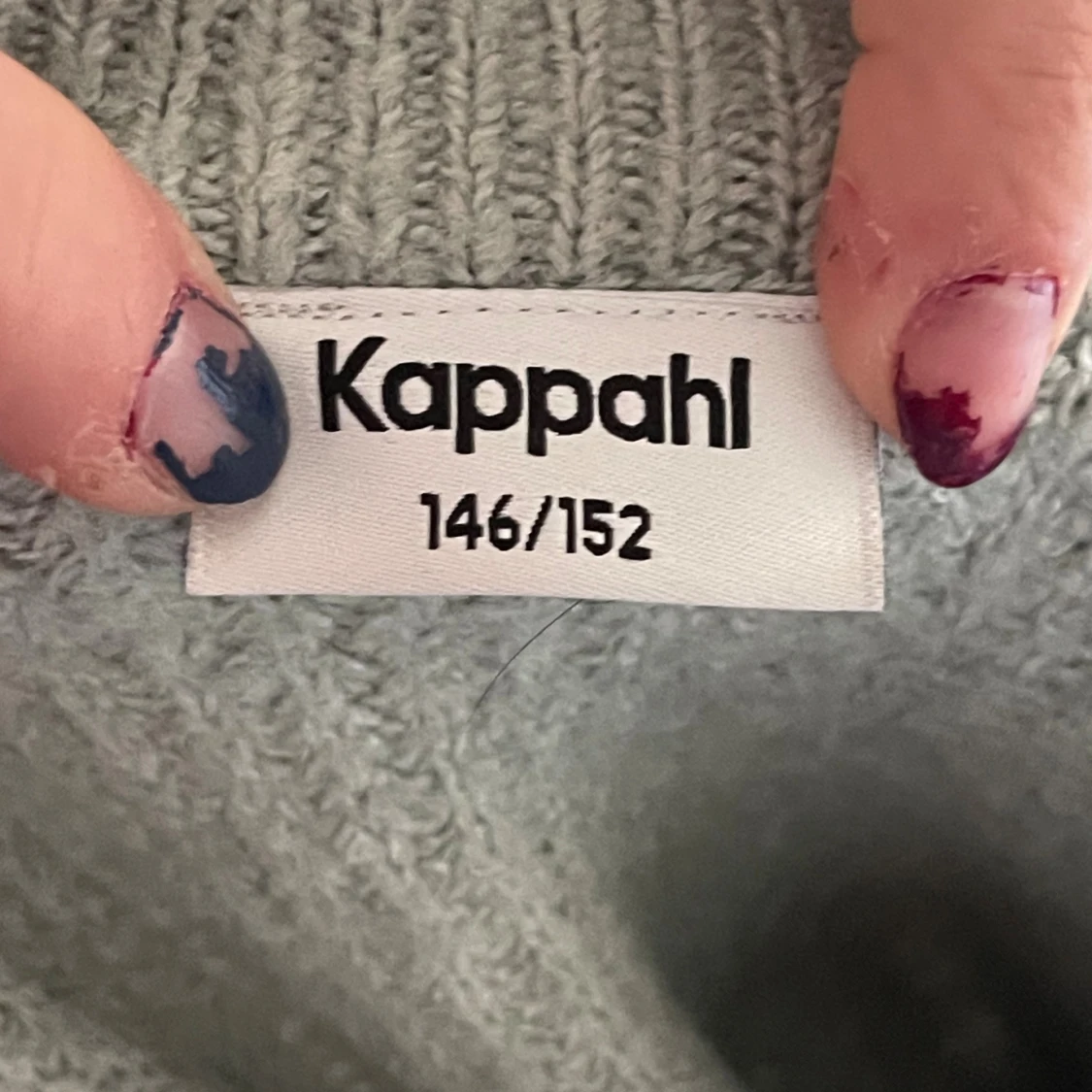 Turkos stickad half zip-tröja Kappahl - 1