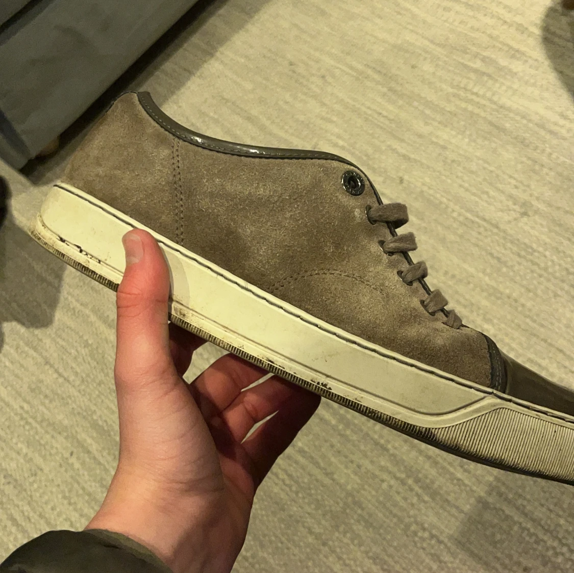 Grå mockasneakers från Lanvin - 3