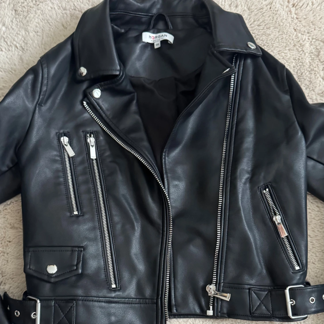 Svart skinnjacka från Morgan - 1