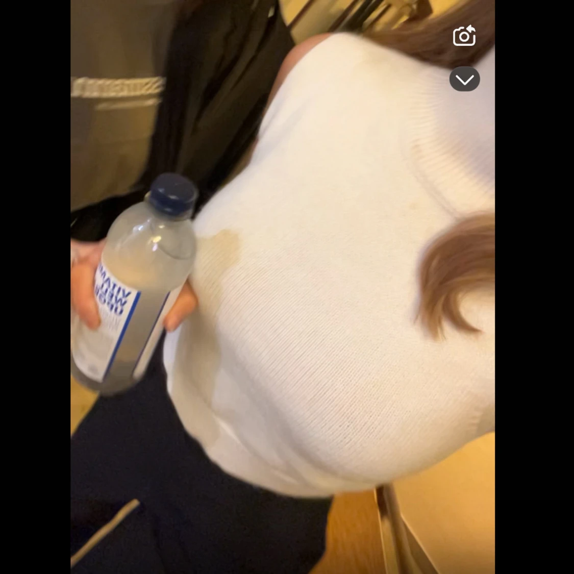 Vit stickad polotopp ärmlös - 2