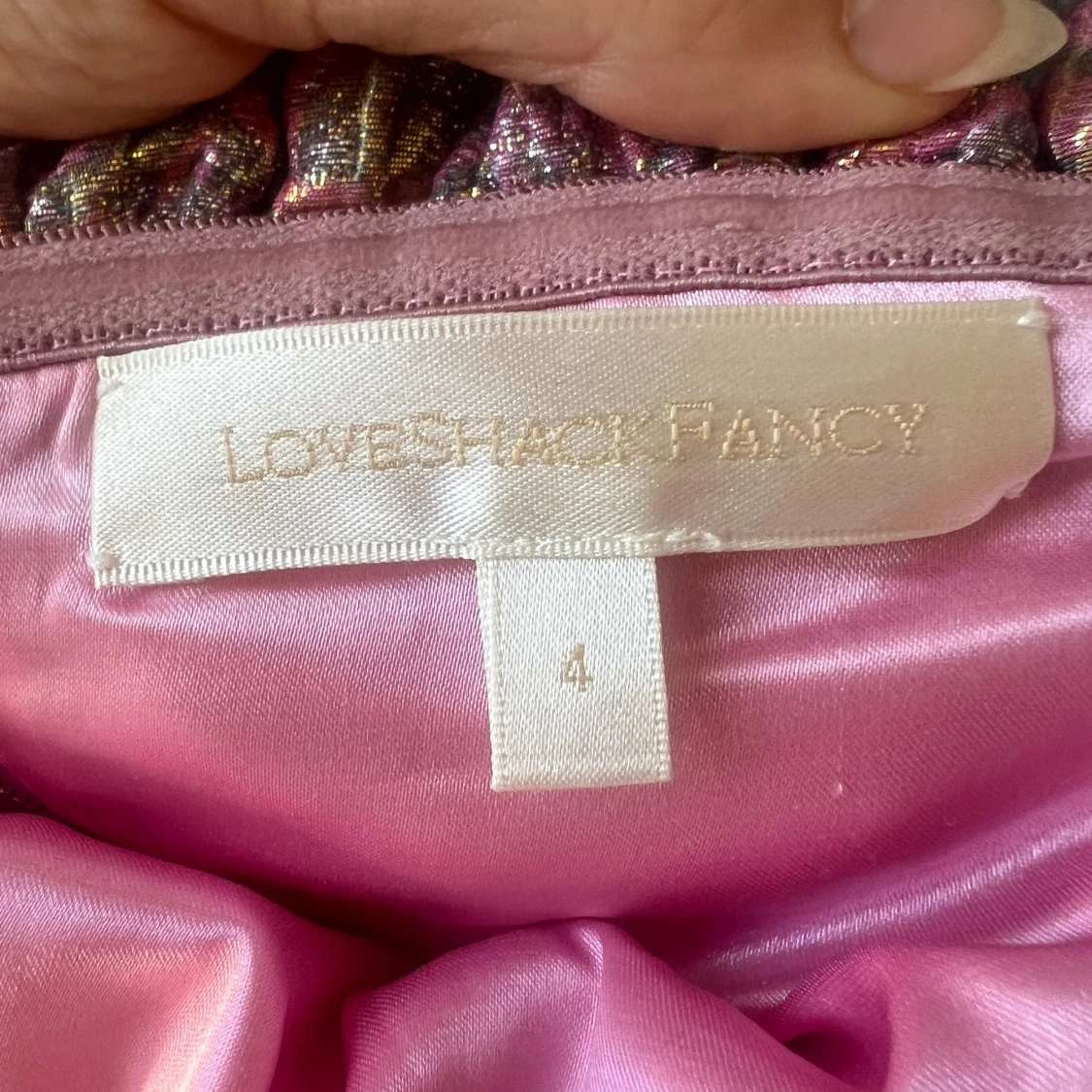 Metallic minidress från LoveShackFancy - 2