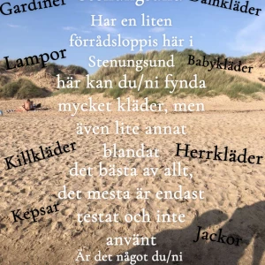 En klädes loppis - Hej, jag gör ett försök nu eftersom att jag har en hel del kläder (även lite andra saker) att sälja. Jag har Babykläder, Killkläder, Herrkläder, Damkläder, Gardiner, Jackor med mera. Kanske är det något just du söker eller kanske känner du någon som hade varit intresserad. Tveka inte på att fråga, ni är även välkomna förbi Stenungsund för en titt 