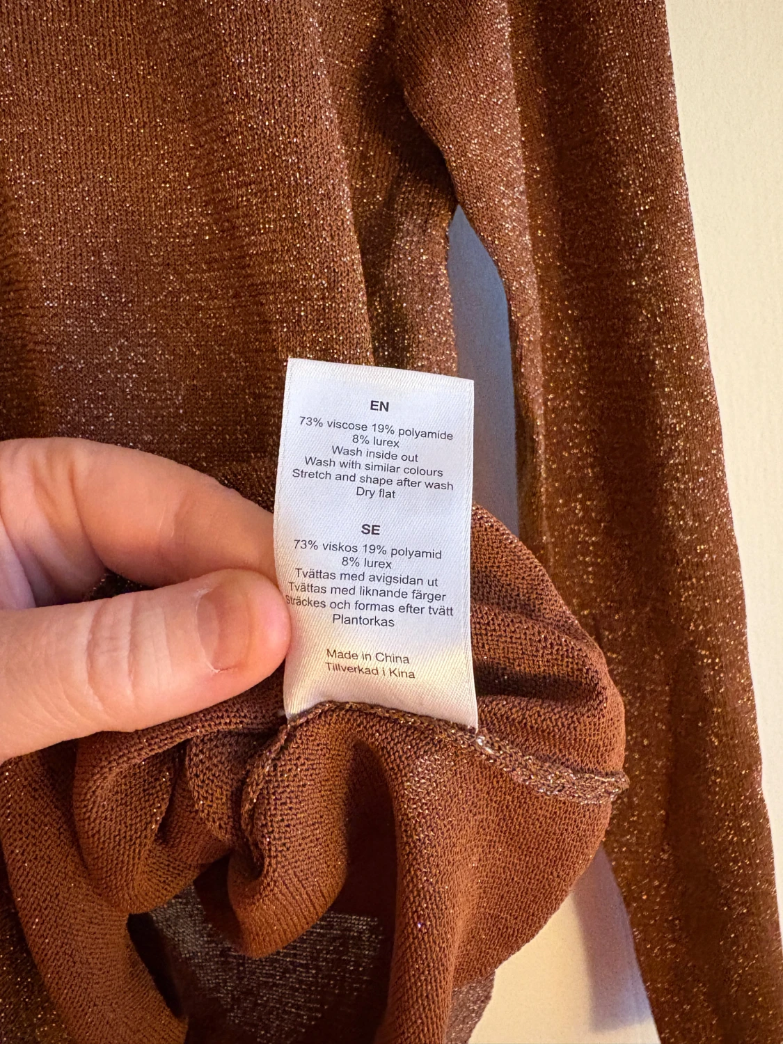 Brun glittrig tröja från Stockh LM - 4