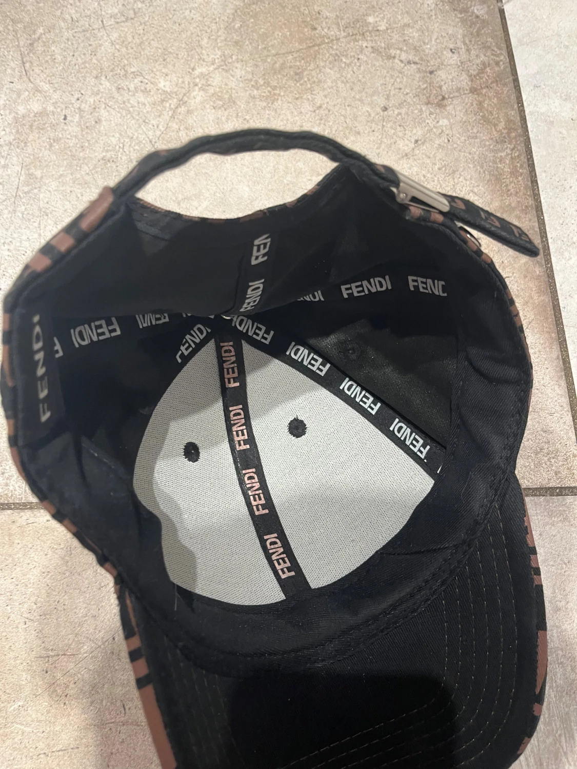 Fendi FF-logga keps brun/svart - 2