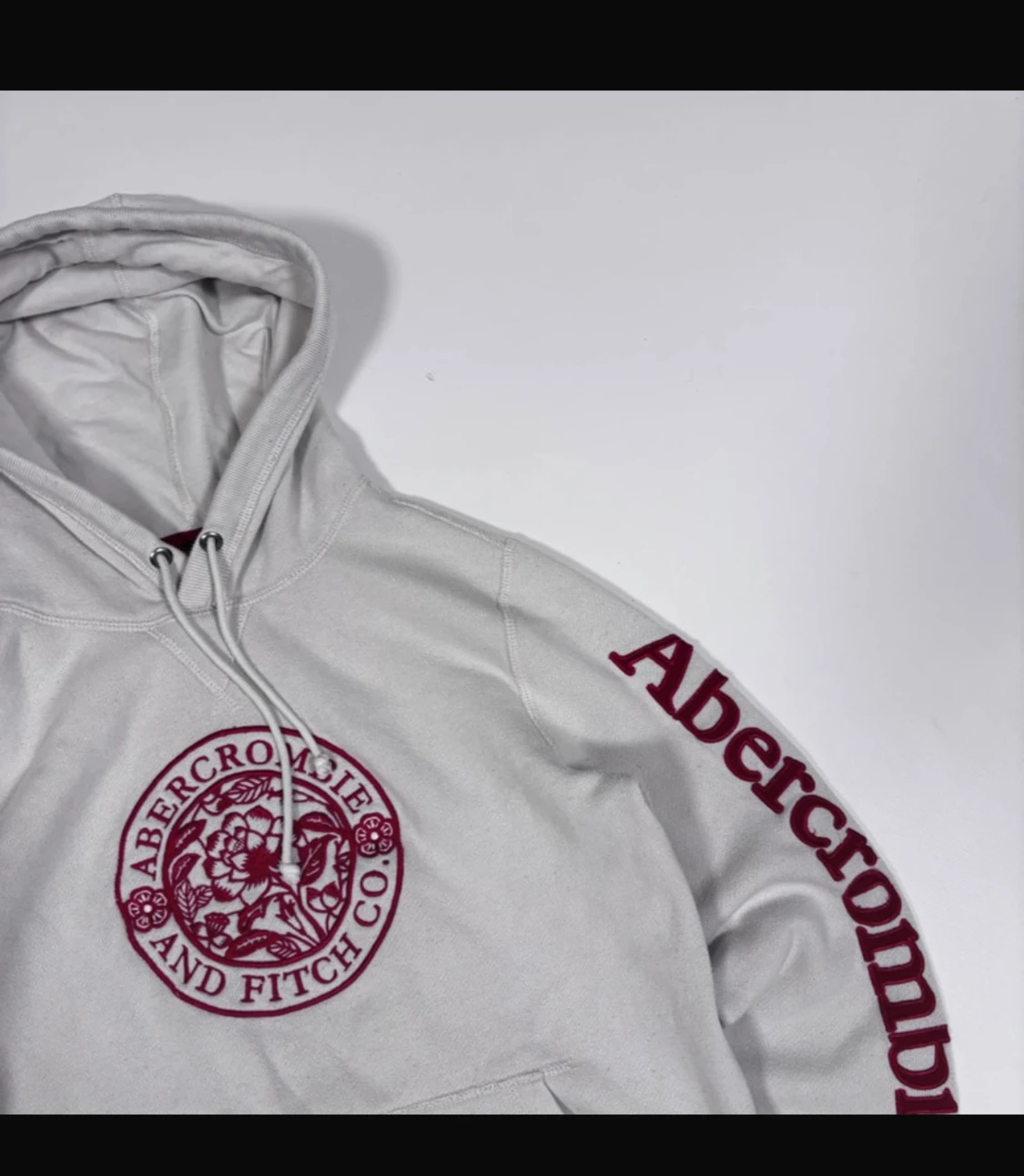 Vit Unik hoodie Abercrombie & Fitch S - 1