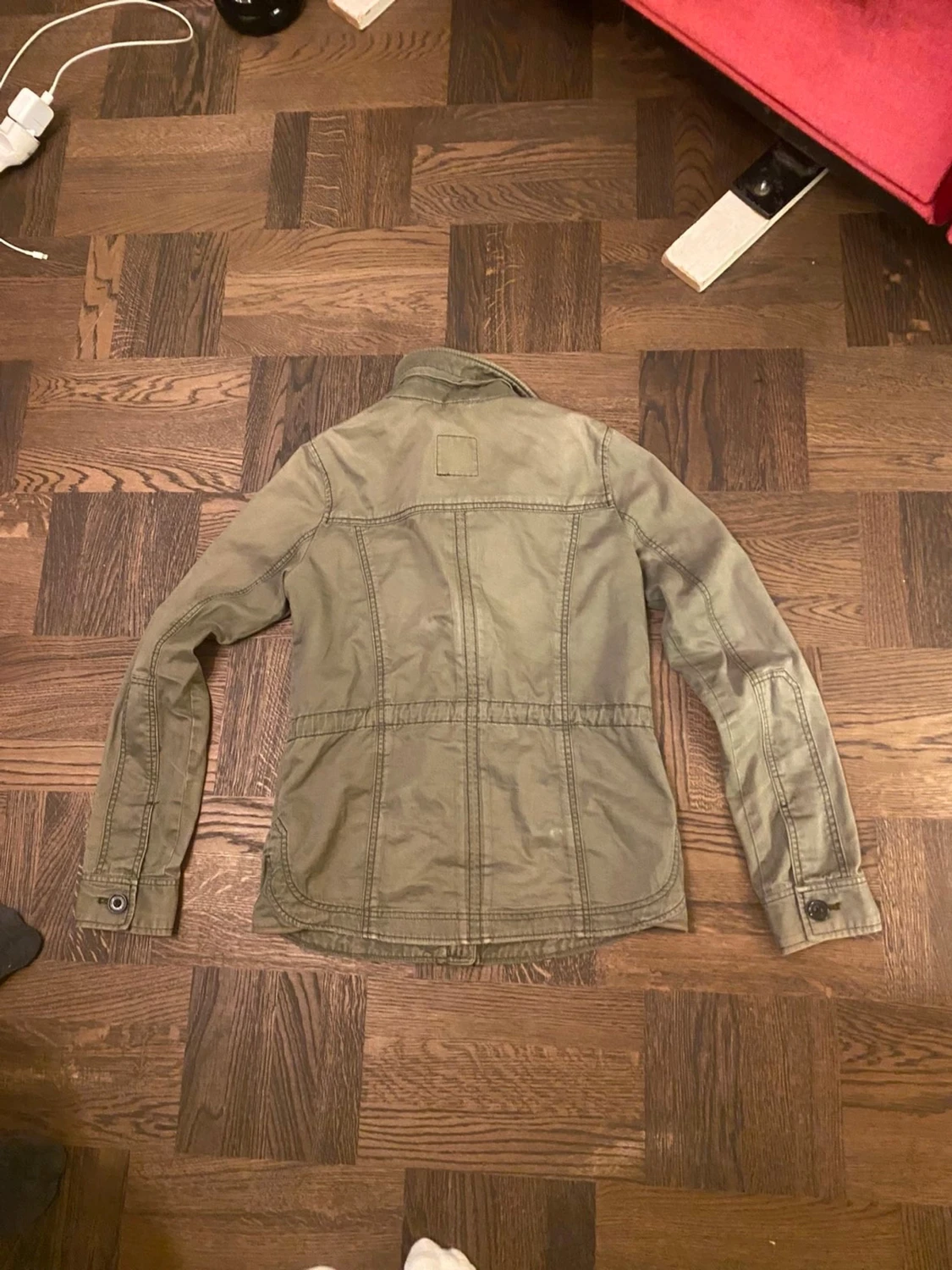 Mörkgrön field jacka från Abercrombie & Fitch  - 4