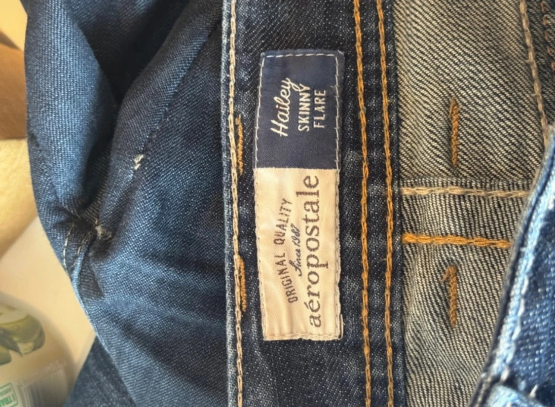 Blå bootcut jeans med låg midja - 5