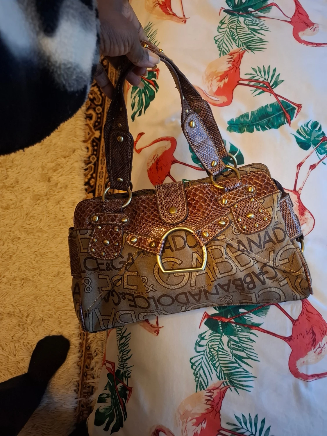 Brun handväska från Dolce & Gabbana