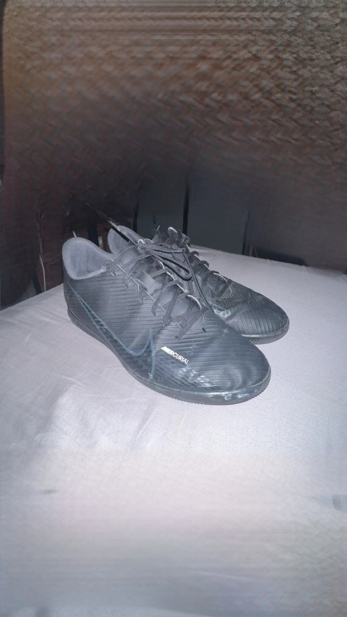 Svarta Nike Mercurial fotbollsskor