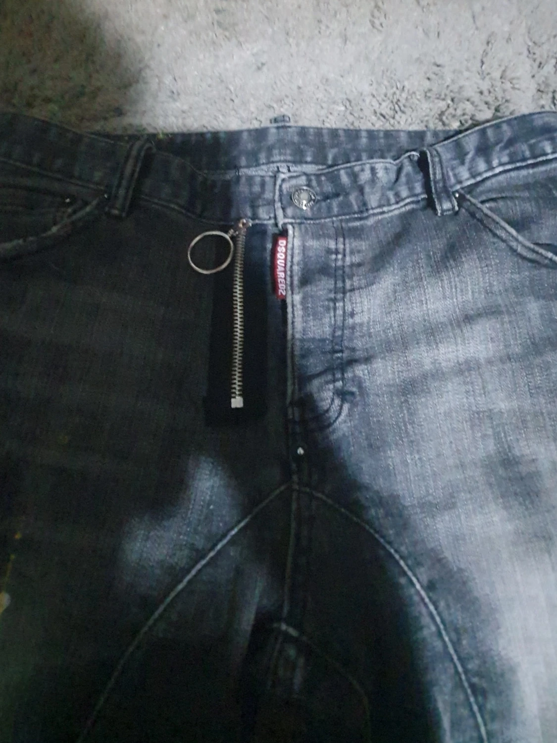 Dsquared2 mörka jeans med dragkedja - 2