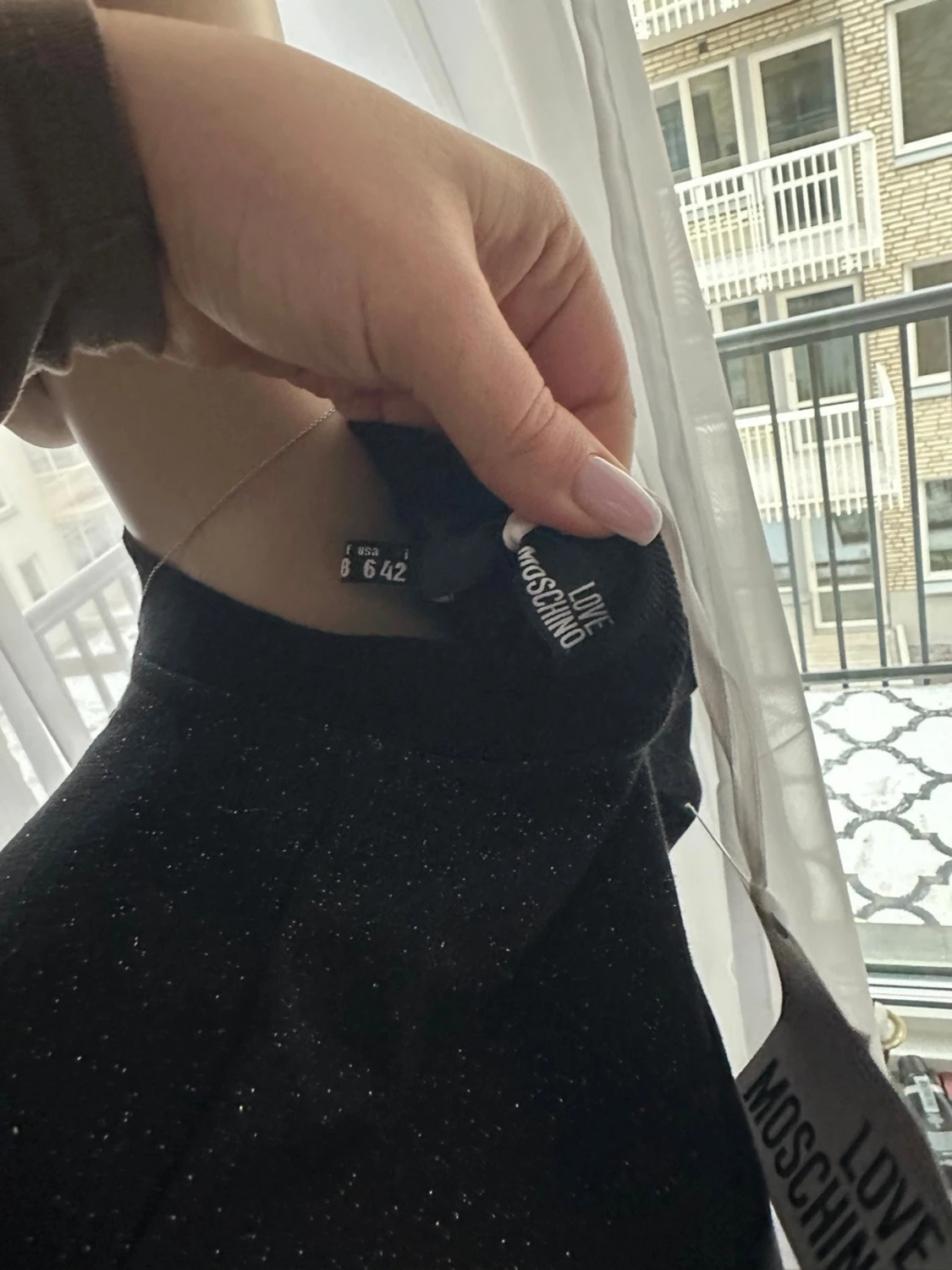 Svart glittrig sweatshirt Love Moschino - 4