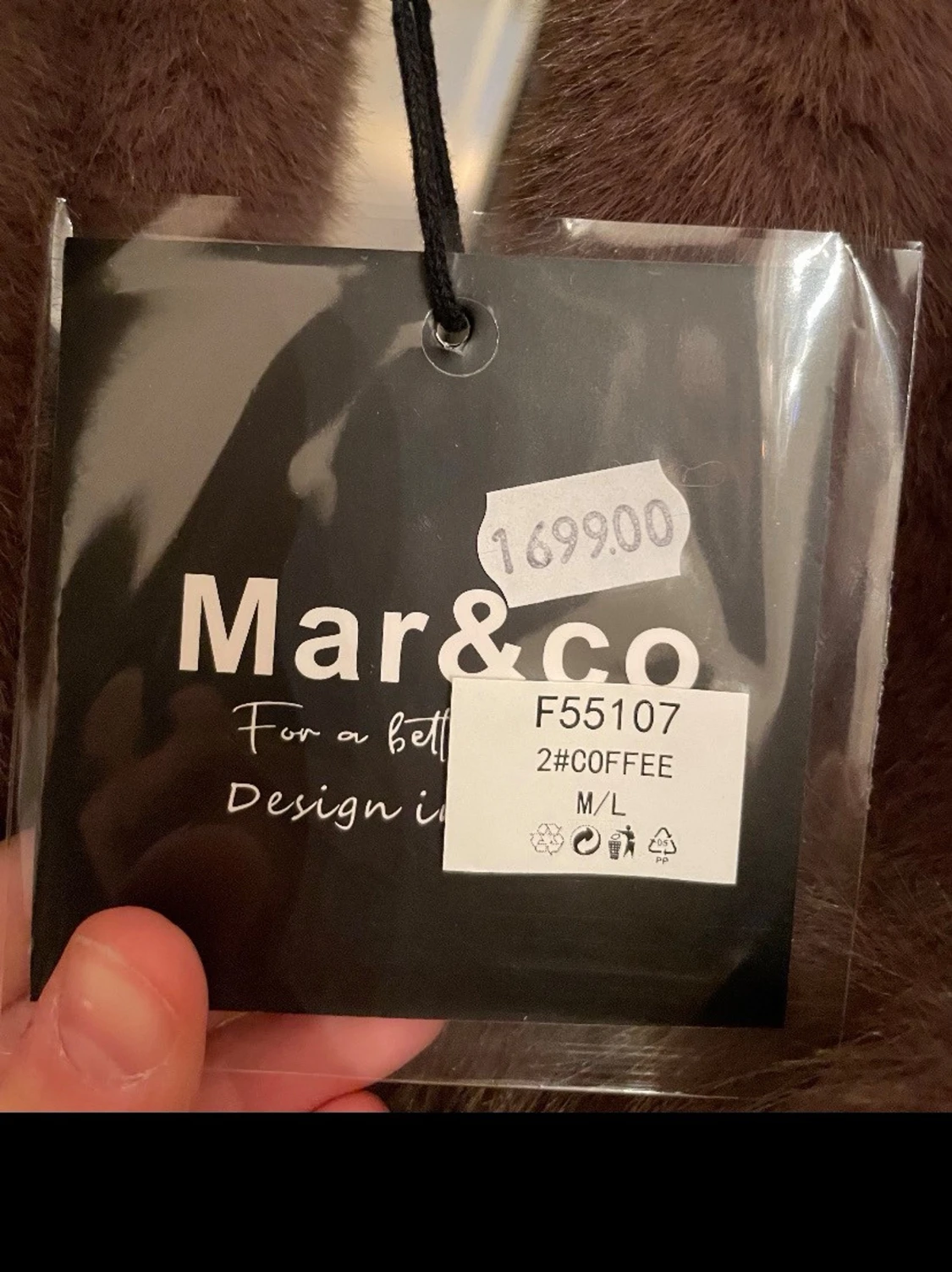 Fluffig brun pälsjacka från Mar&co - 1