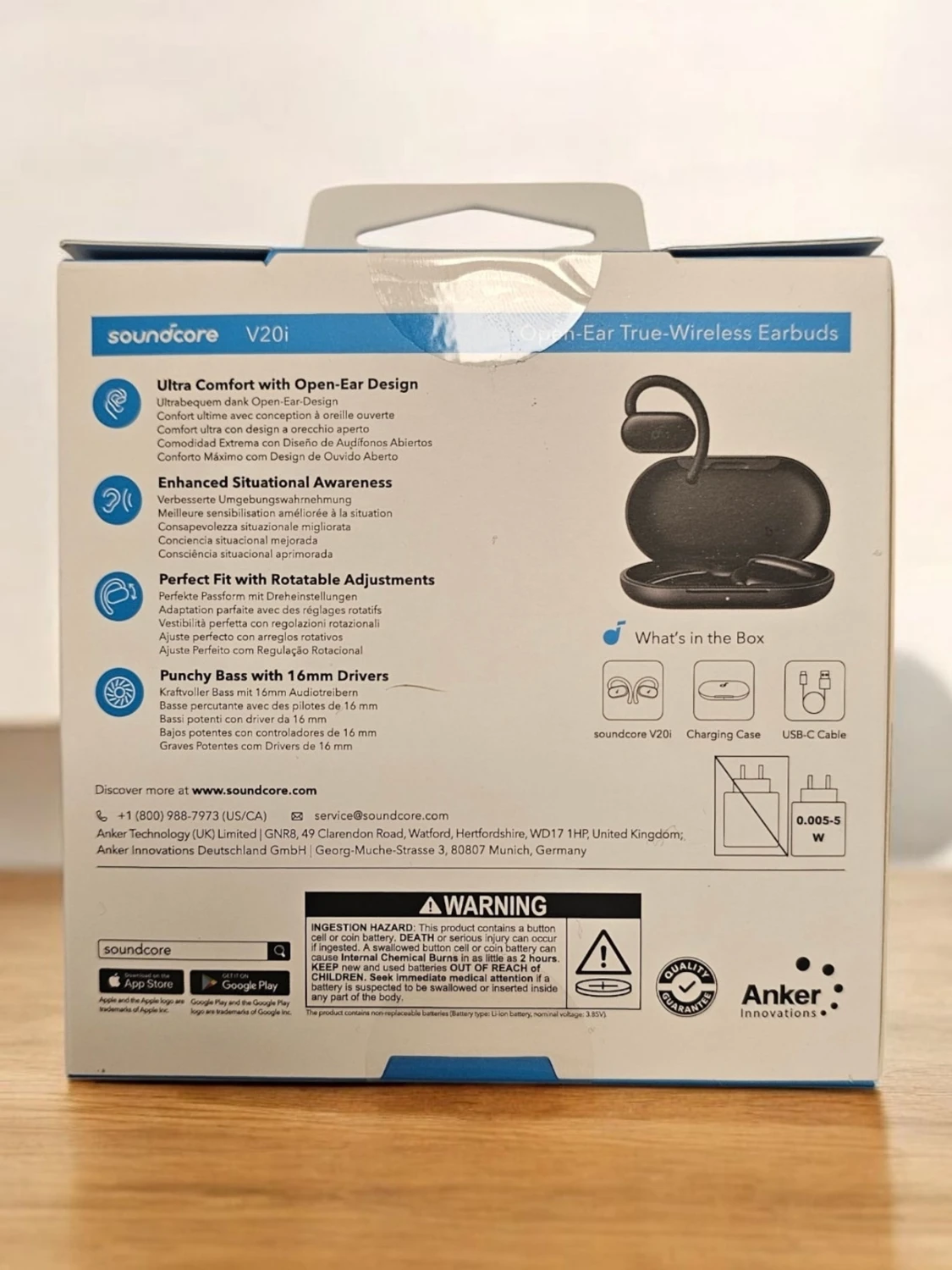 Soundcore V20i Open-Ear Earbuds - Brand New - 1