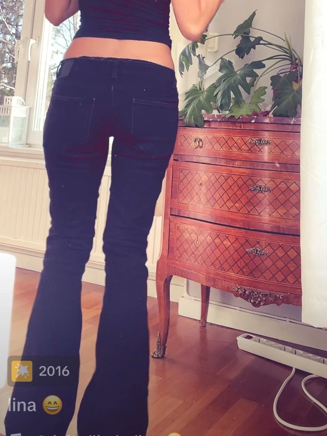 Svarta bootcut jeans - 1