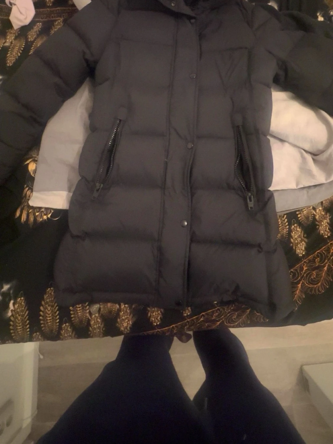 Svart pufferjacka från Rockandblue
