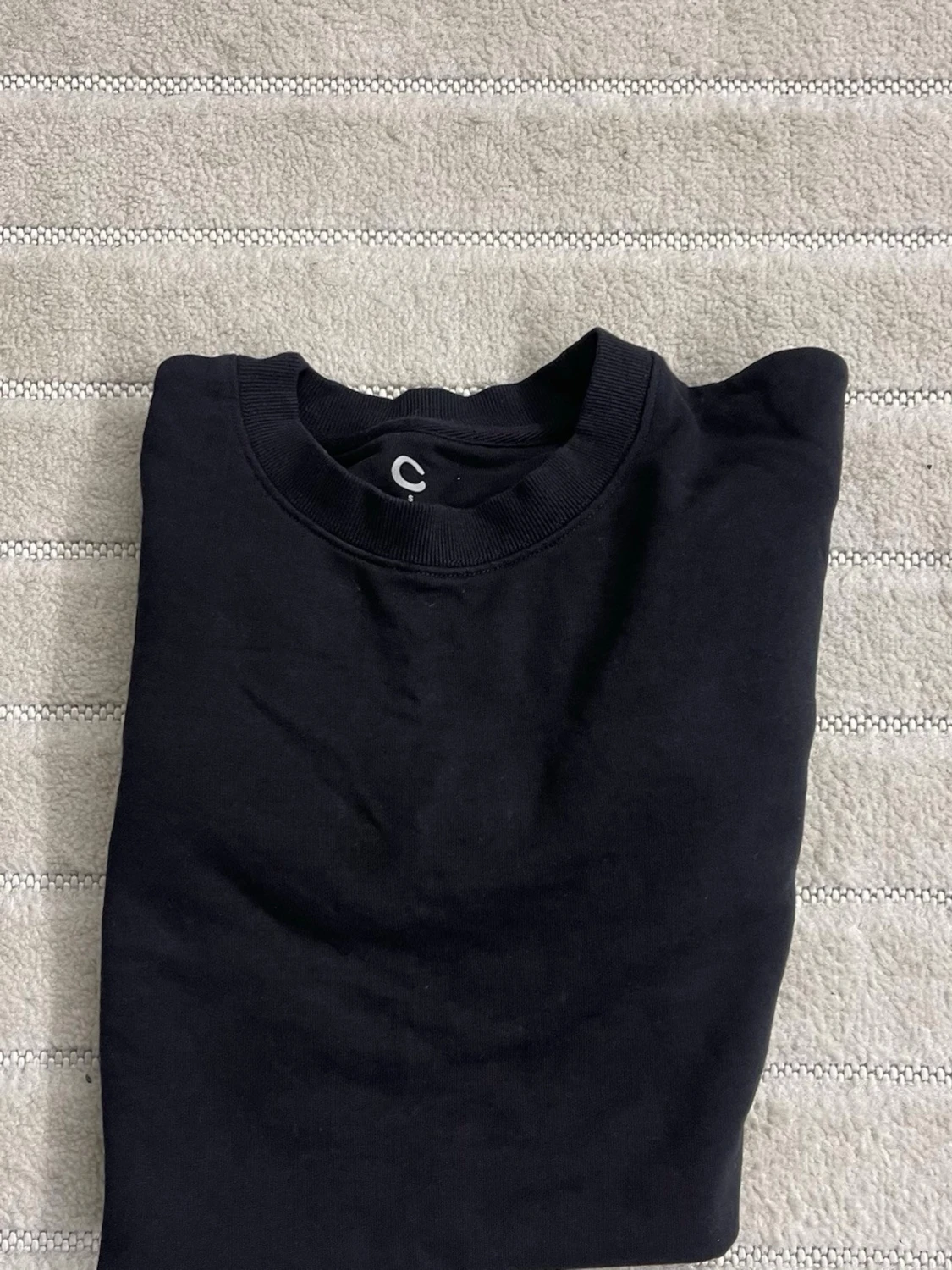 Svart basic sweatshirt - 1