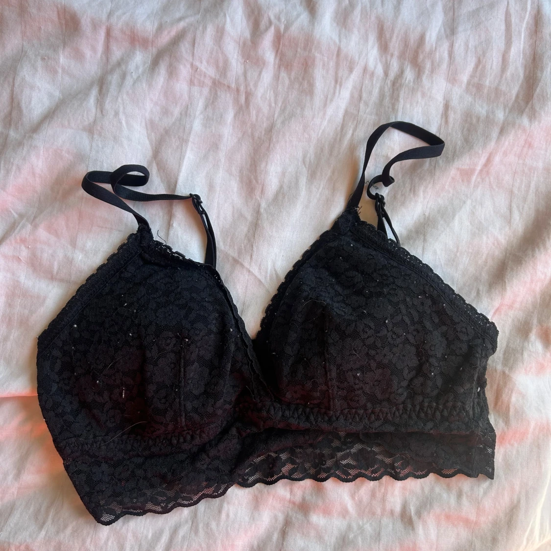 Svart spets bralette