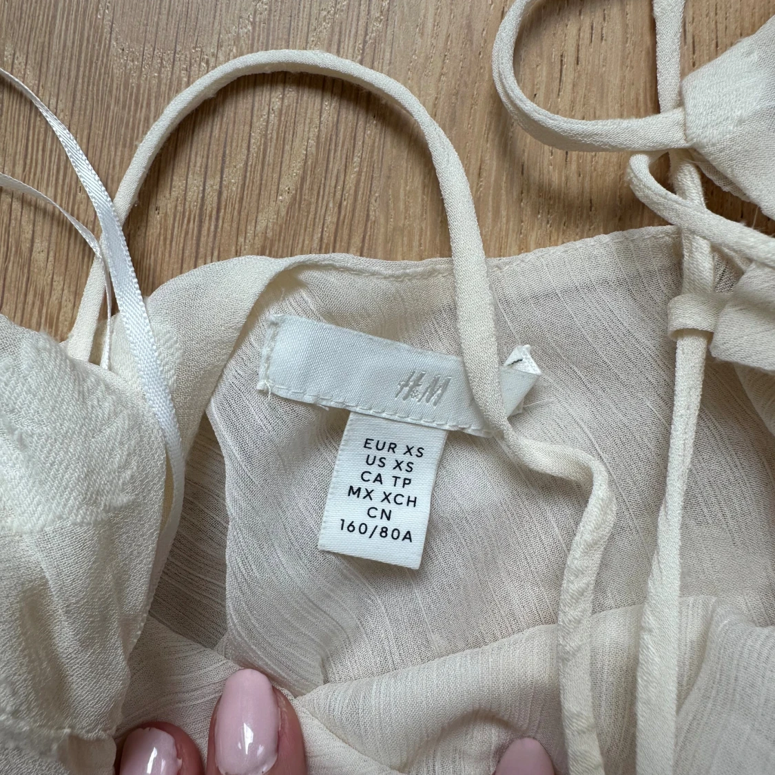 Vit mönstrad linnetopp från H&M - 3