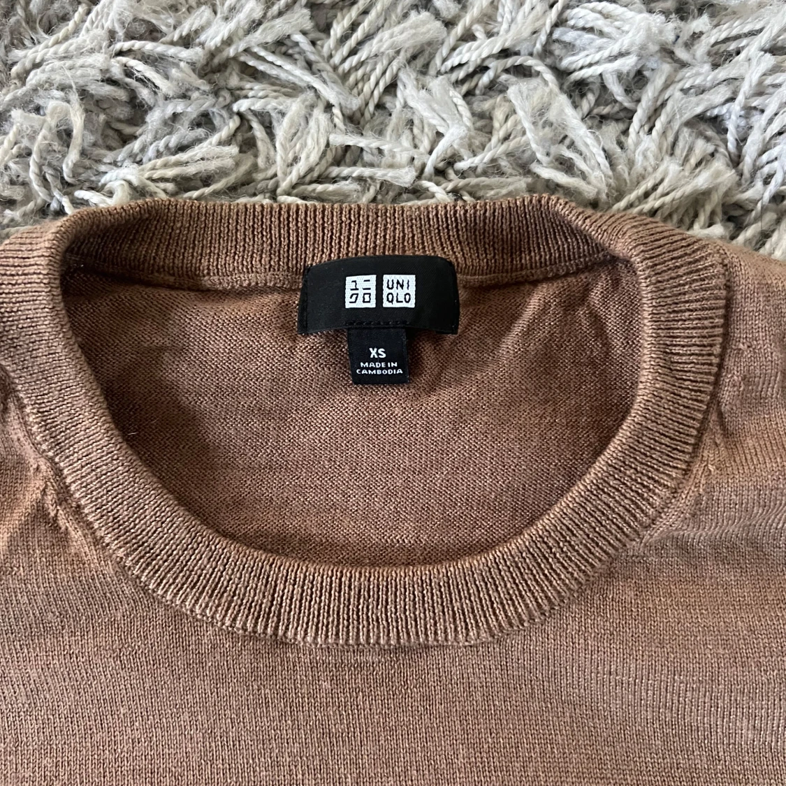 Brun stickad tröja Uniqlo - 2